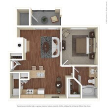 1 Bed 1 Bath 772 SqFt (692 Net) 0413 floor plan